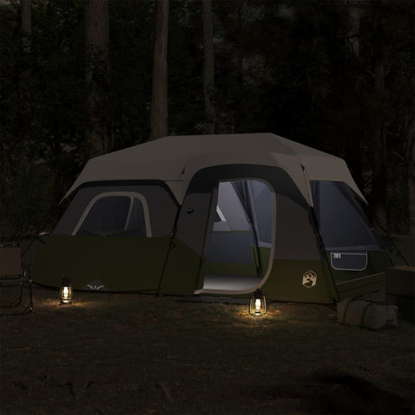 VidaXL Zelt 9-Personen wasserdicht mit hellblauer LED