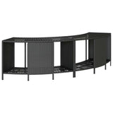 Vidaxx Ablageregale für Whirlpool 2 Stk. Polyrattan schwarz
