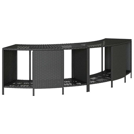 Vidaxx Ablageregale für Whirlpool 2 Stk. Polyrattan schwarz