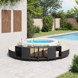 Vidaxx Ablageregale für Whirlpool 2 Stk. Polyrattan schwarz