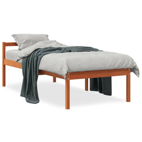 Vidaxl seniorenbed massief grenenhout wasbruin 75x190 cm