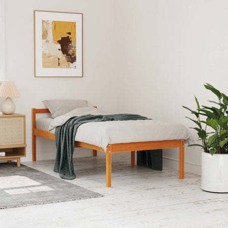 Vidaxl seniorenbed massief grenenhout wasbruin 90x190 cm
