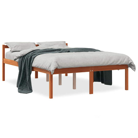 Vidaxl seniorenbed massief grenenhout wasbruin 120x200 cm