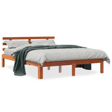 Vidaxl bed met matras massief grenenhout wasbruin 140x190 cm
