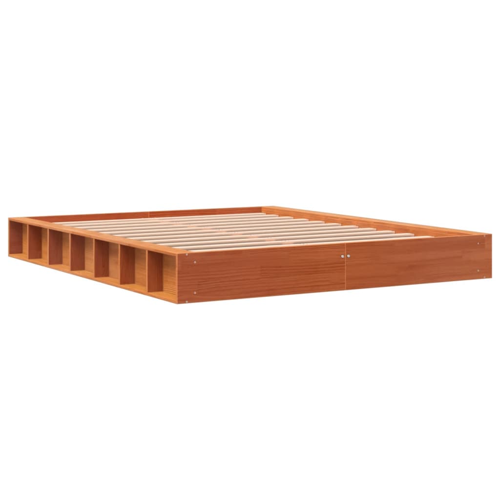 Vidaxl bedframe zonder matras massief grenenhout wasbruin 160x200 cm