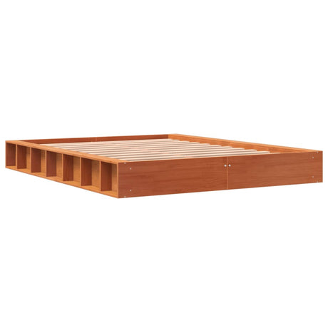 Vidaxl bedframe zonder matras massief grenenhout wasbruin 120x200 cm