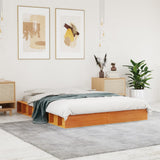 Vidaxl bedframe zonder matras massief grenenhout wasbruin 120x200 cm