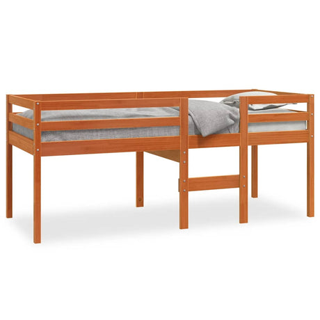 Vidaxl hoogslaper massief grenenhout wasbruin 80x200 cm
