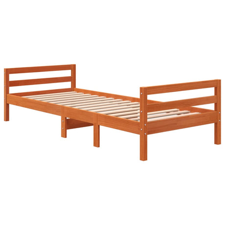 Vidaxl bedframe zonder matras massief grenenhout wasbruin 80x200 cm
