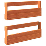 Vidaxx Schuhregale 2 Stk. 59x8,5x23,5 cm massives Kiefernholz, braun gewaschen