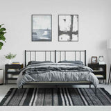 Vidaxl nachtkastjes 2 st 50x35x60 cm glas en staal zwart