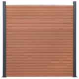 VidaXL Zaunelement-Set 180 x 186 cm HKC braun