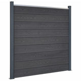VidaXL Zaunelement-Set 180 x 186 cm HKC grau