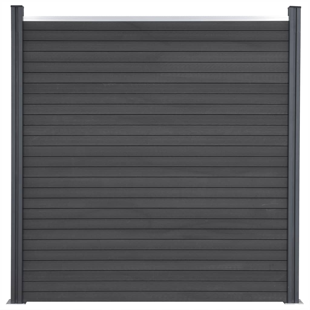 VidaXL Zaunelement-Set 180 x 186 cm HKC grau
