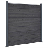 VidaXL Zaunelement-Set 526 x 186 cm HKC grau