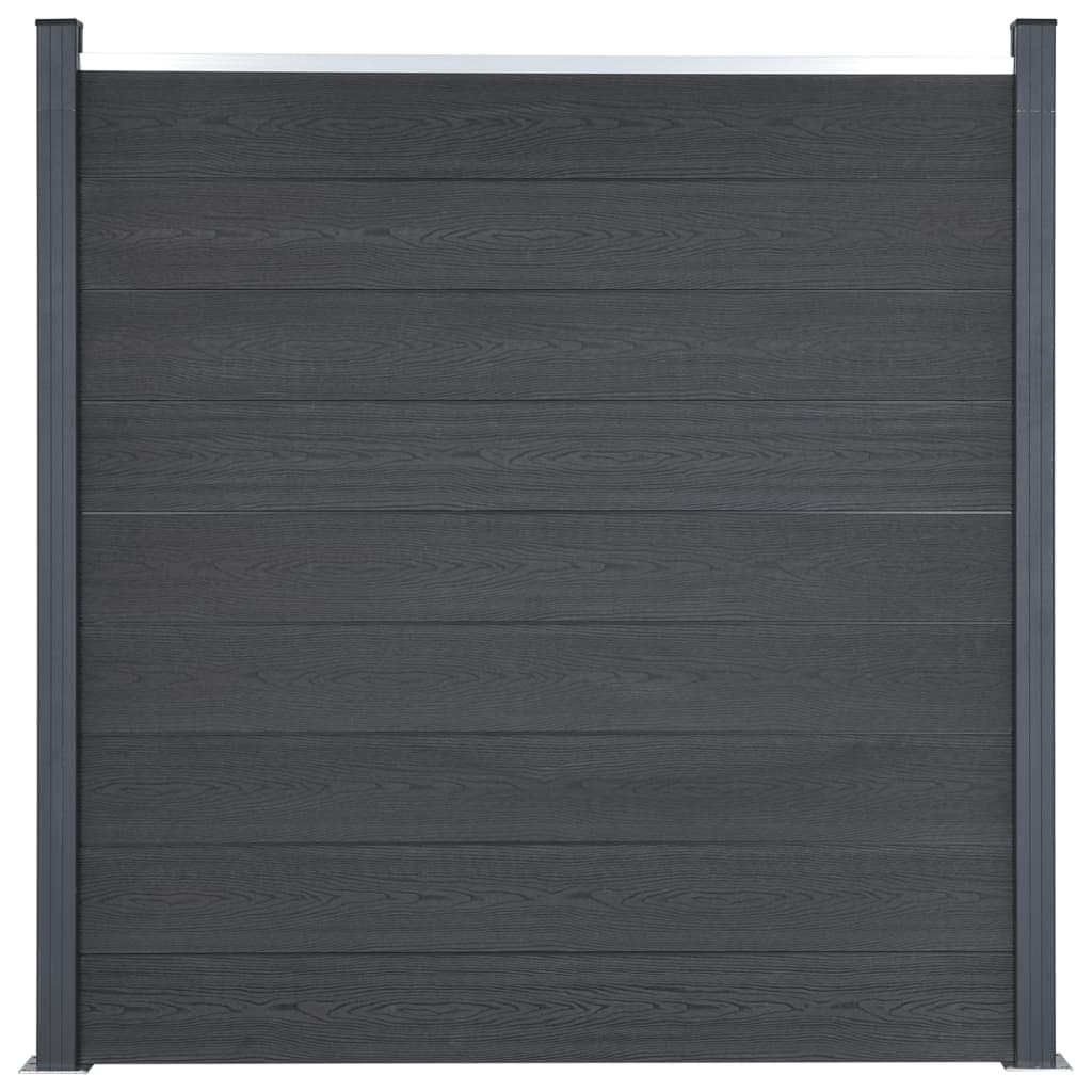 VidaXL Zaunelement-Set 526 x 186 cm HKC grau