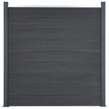 VidaXL Zaunelement-Set 526 x 186 cm HKC grau