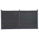 VidaXL Zaunelement-Set 353 x 186 cm HKC grau