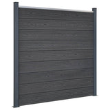VidaXL Zaunelement-Set 353 x 186 cm HKC grau