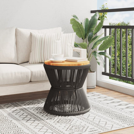 Vidaxl salontafel met draad ø 45x44 cm massief acaciahout