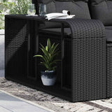VidaXL Lagerregale 2 Stk. Poly Rattan Schwarz