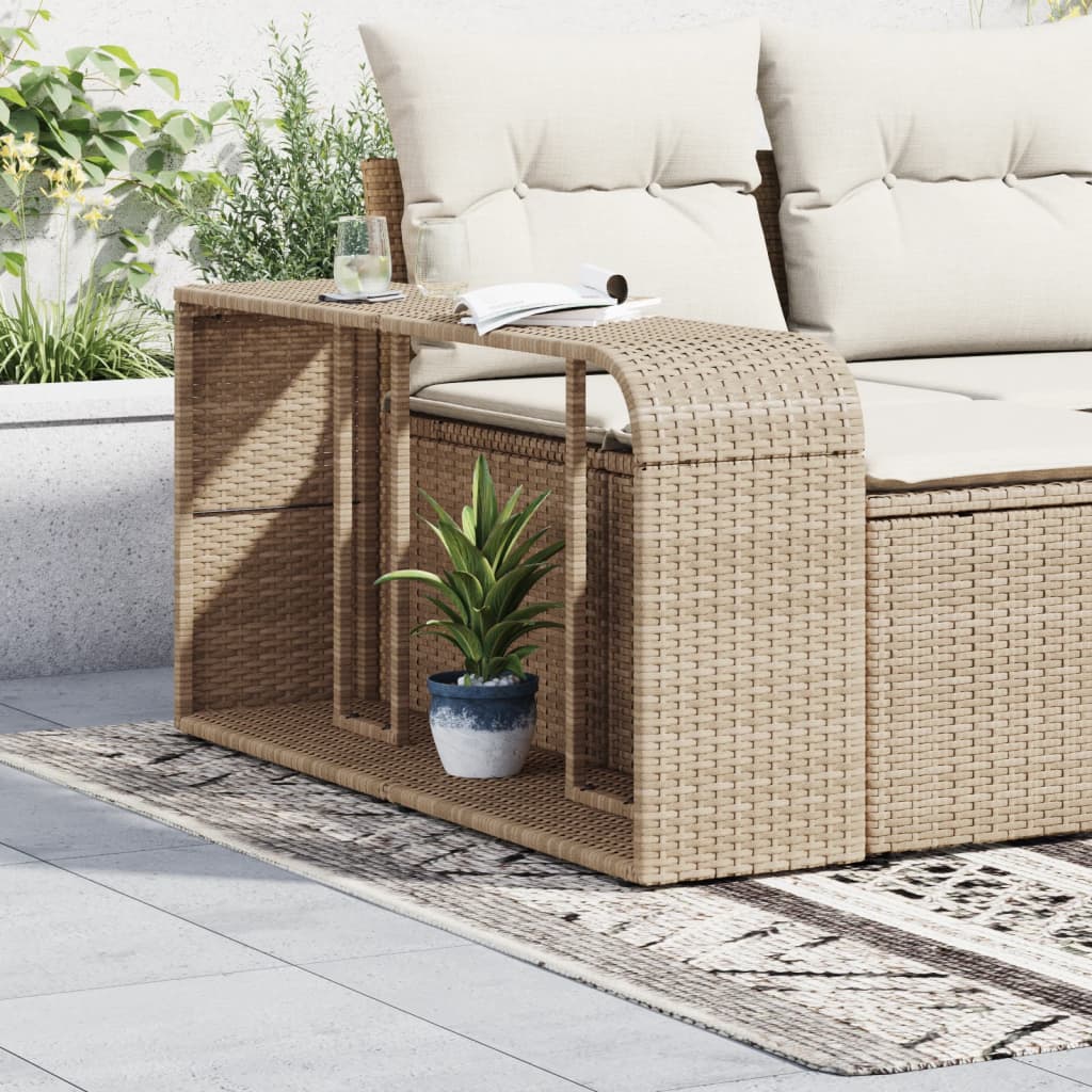 VidaXL Lagerregale 2 Stk. Poly Rattan Beige