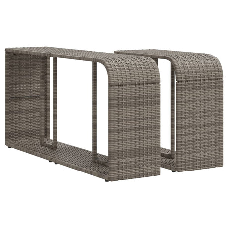 Vidaxx Lagerregale 2 Stk. Polyrattan grau