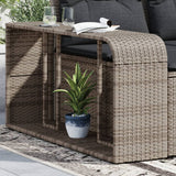 Vidaxx Lagerregale 2 Stk. Polyrattan grau