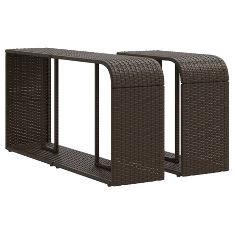 VidaXL Lagerregale 2 Stk. Polyrattan braun