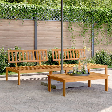 Vidaxl tuinmiddenbanken 2 st pallet massief acaciahout