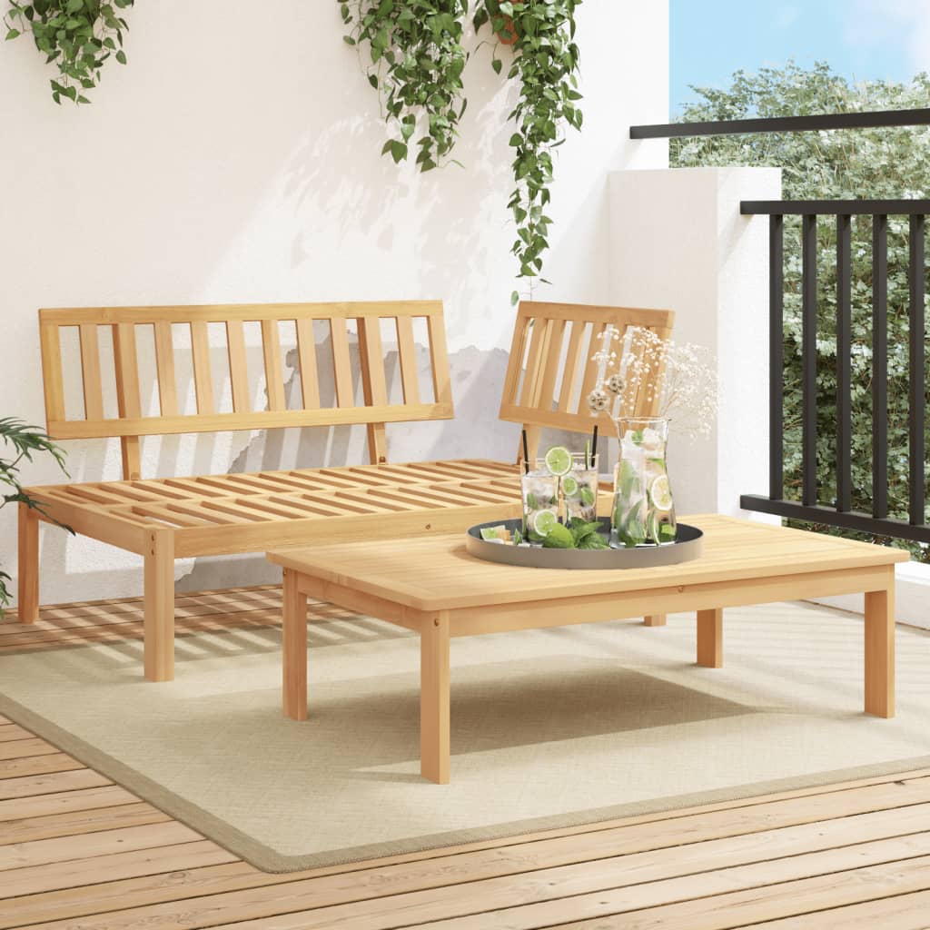 Vidaxl 2-delige loungeset pallet massief acaciahout