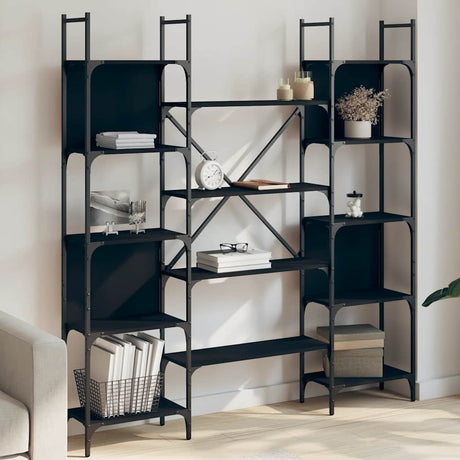 Vidaxl boekenkast 155,5x24x166,5 cm bewerkt hout zwart