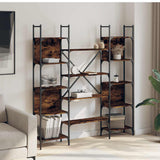 Vidaxl boekenkast 155,5x24x166,5 cm bewerkt hout gerookt eikenkleurig