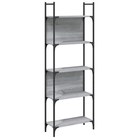 Vidaxl boekenkast 5-laags 60,5x24x166,5 cm bewerkt hout grijs sonoma