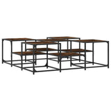Vidaxl salontafel 121x121x40 cm bewerkt hout gerookt eikenkleurig