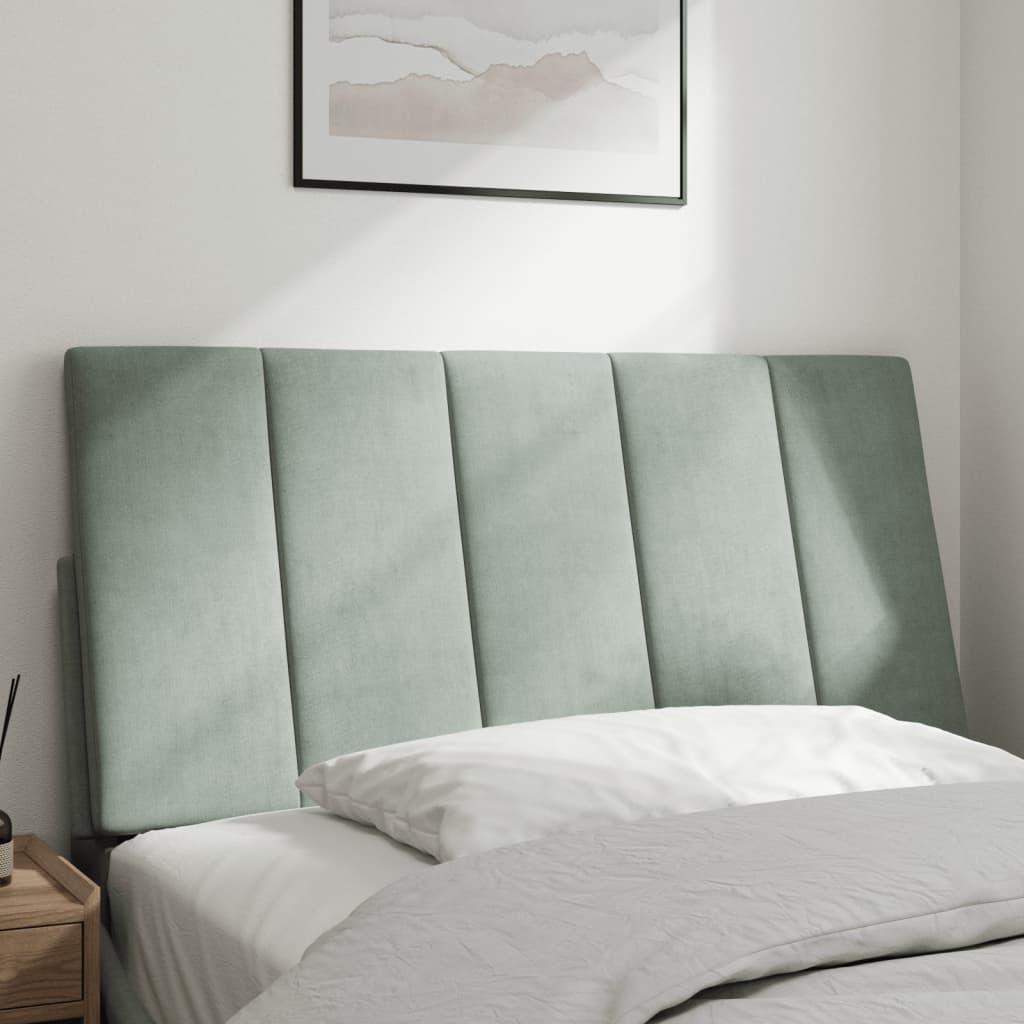 Vidaxl hoofdbordkussen hanko lichtgrijs 100 cm fluweel