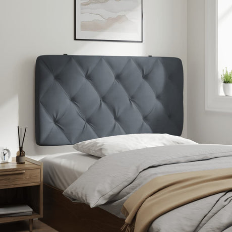 Vidaxl hoofdbordkussen donkergrijs 100 cm fluweel