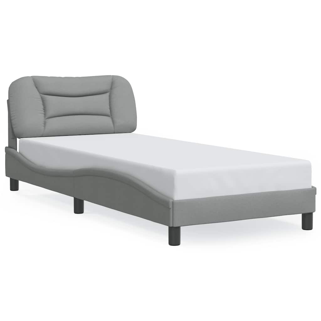 Vidaxl bedframe zonder matras hvar 80x200 cm stof lichtgrijs