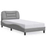 Vidaxl bedframe zonder matras hvar 80x200 cm stof lichtgrijs