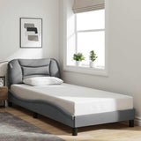 Vidaxl bedframe zonder matras hvar 80x200 cm stof lichtgrijs