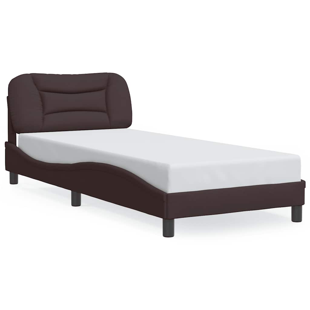 Vidaxl bedframe zonder matras hvar 80x200 cm stof donkerbruin