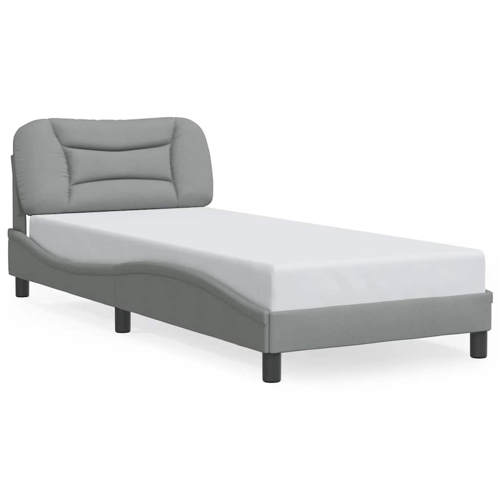 Vidaxl bedframe zonder matras hvar 90x190 cm stof lichtgrijs
