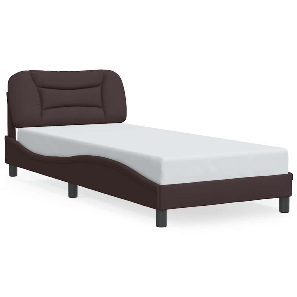 Vidaxl bedframe zonder matras hvar 90x190 cm stof donkerbruin