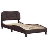 Vidaxl bedframe zonder matras hvar 90x190 cm stof donkerbruin