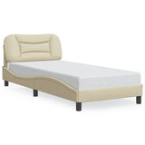 Vidaxl bedframe zonder matras hvar 90x190 cm stof crèmekleurig
