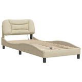 Vidaxl bedframe zonder matras hvar 90x190 cm stof crèmekleurig