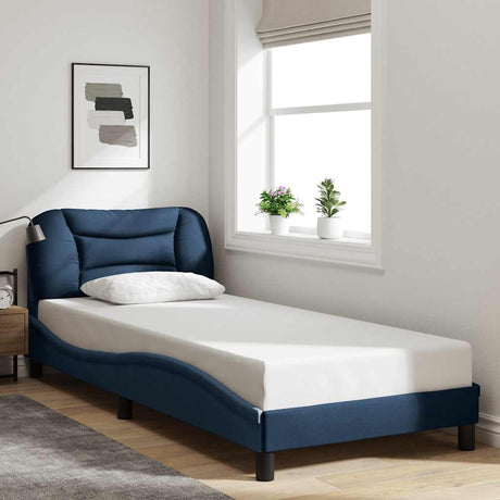 Vidaxl bedframe zonder matras hvar 90x190 cm stof blauw