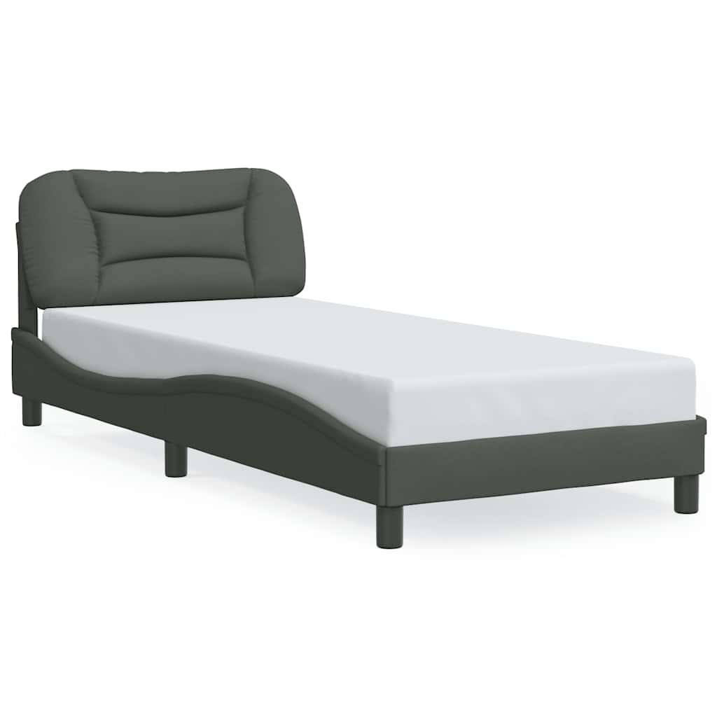Vidaxl bedframe zonder matras hvar 90x200 cm stof donkergrijs