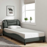 Vidaxl bedframe zonder matras hvar 90x200 cm stof donkergrijs