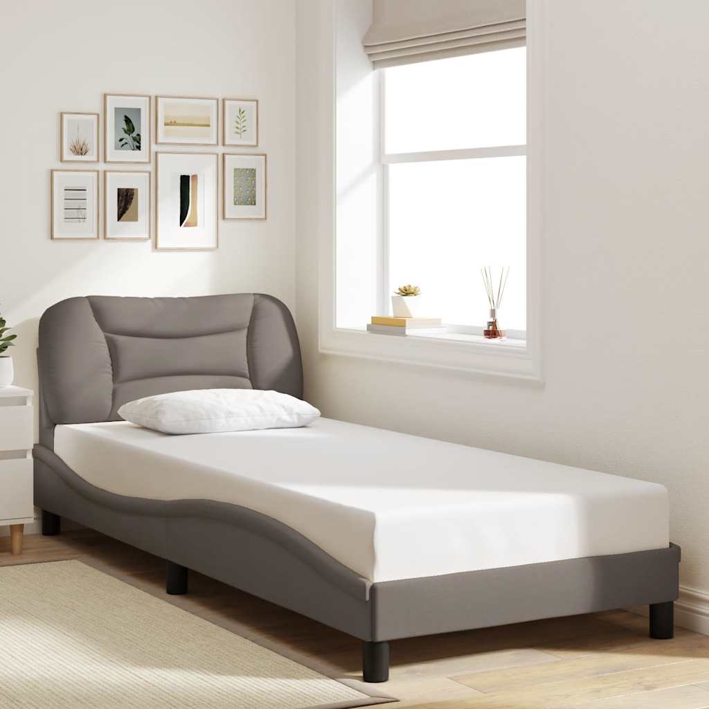Vidaxl bedframe zonder matras hvar 90x200 cm stof taupe